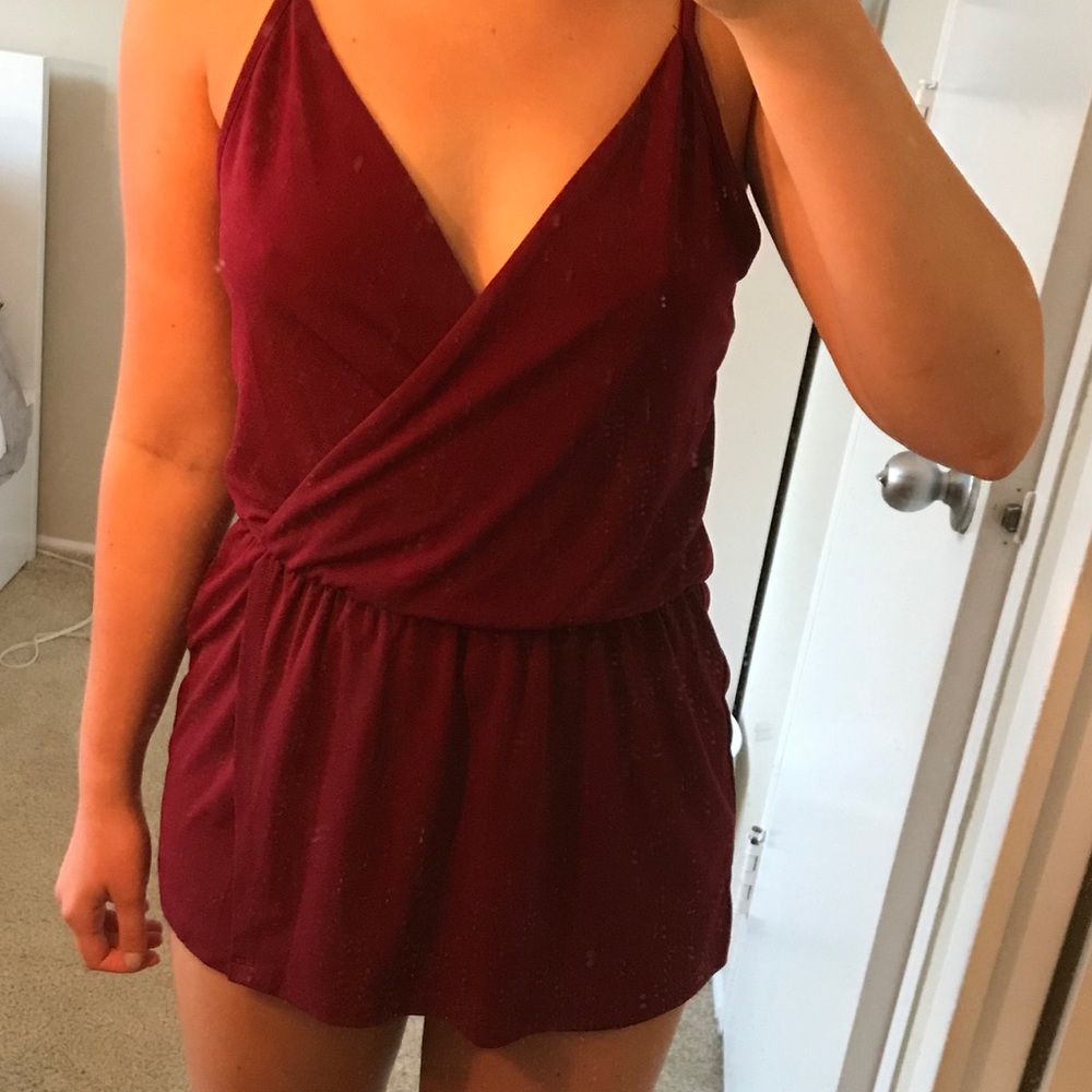 Maroon Romper